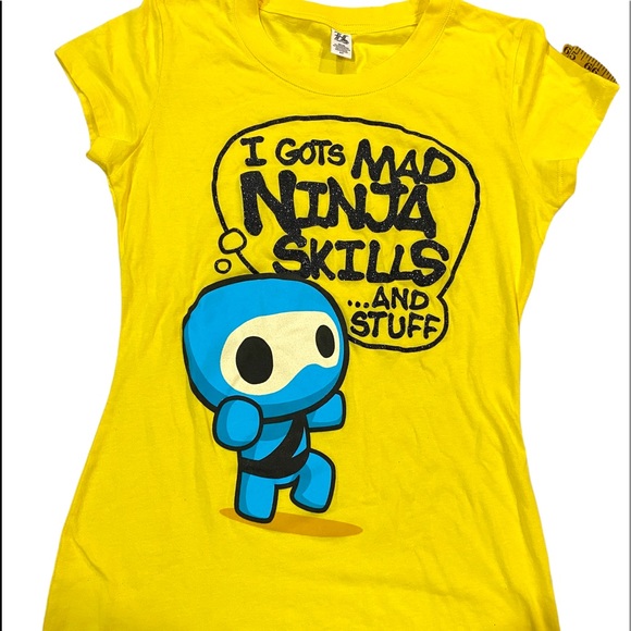 Other - “Ninja Skills” Tee Shirt Yellow Size Small